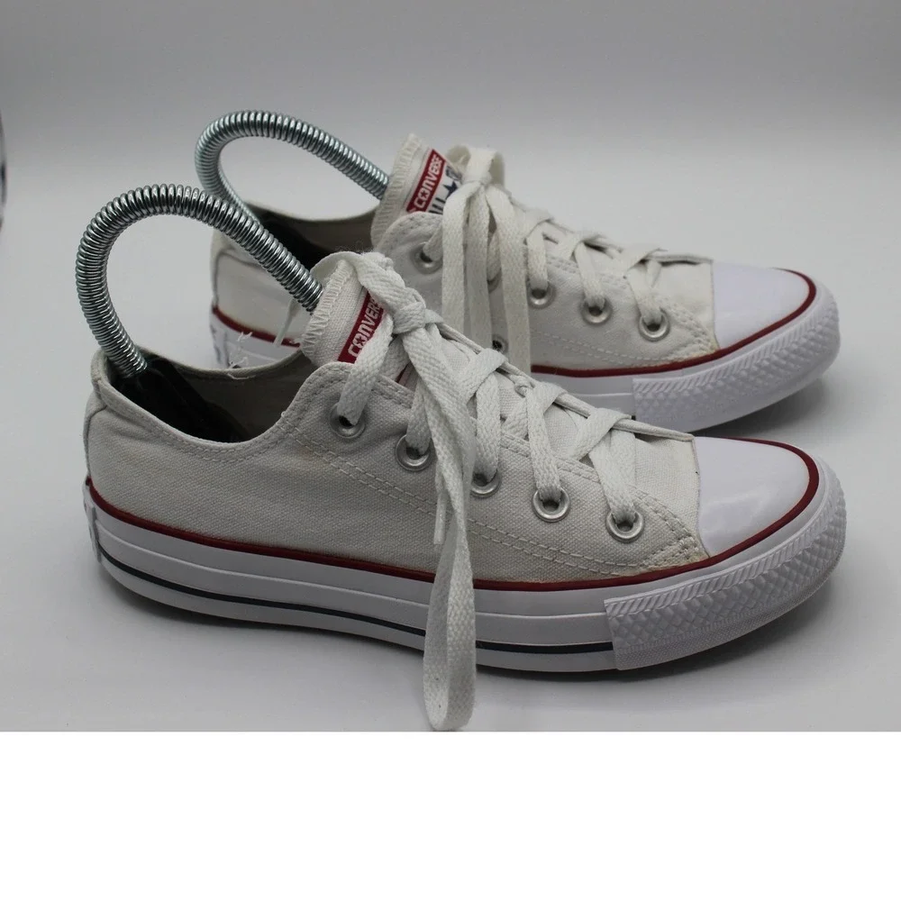 Converse Chuck Taylor All Star Low Top White Canvas Sneakers Mens 3.5 Wos 5.5‎ - Picture 3 of 8